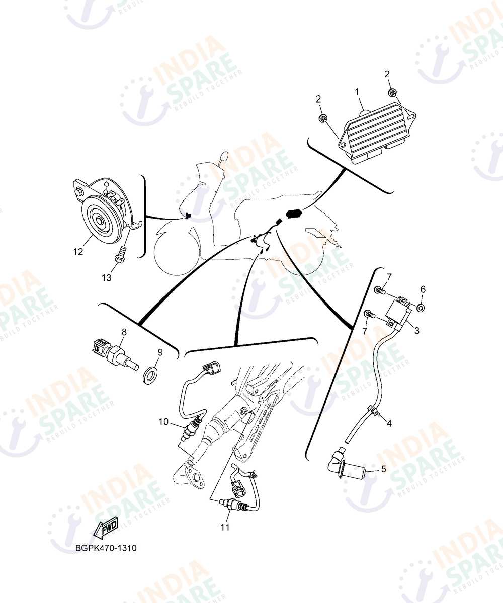 YAMAHA DG59 FASCINO 125CC DRUM Series ELECTRICAL 1